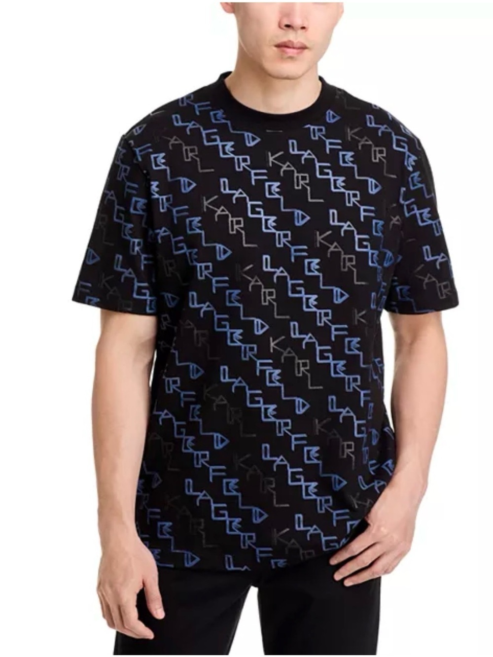 NWT New $125 Karl Lagerfeld Printed Short Sleeve Tee Size S